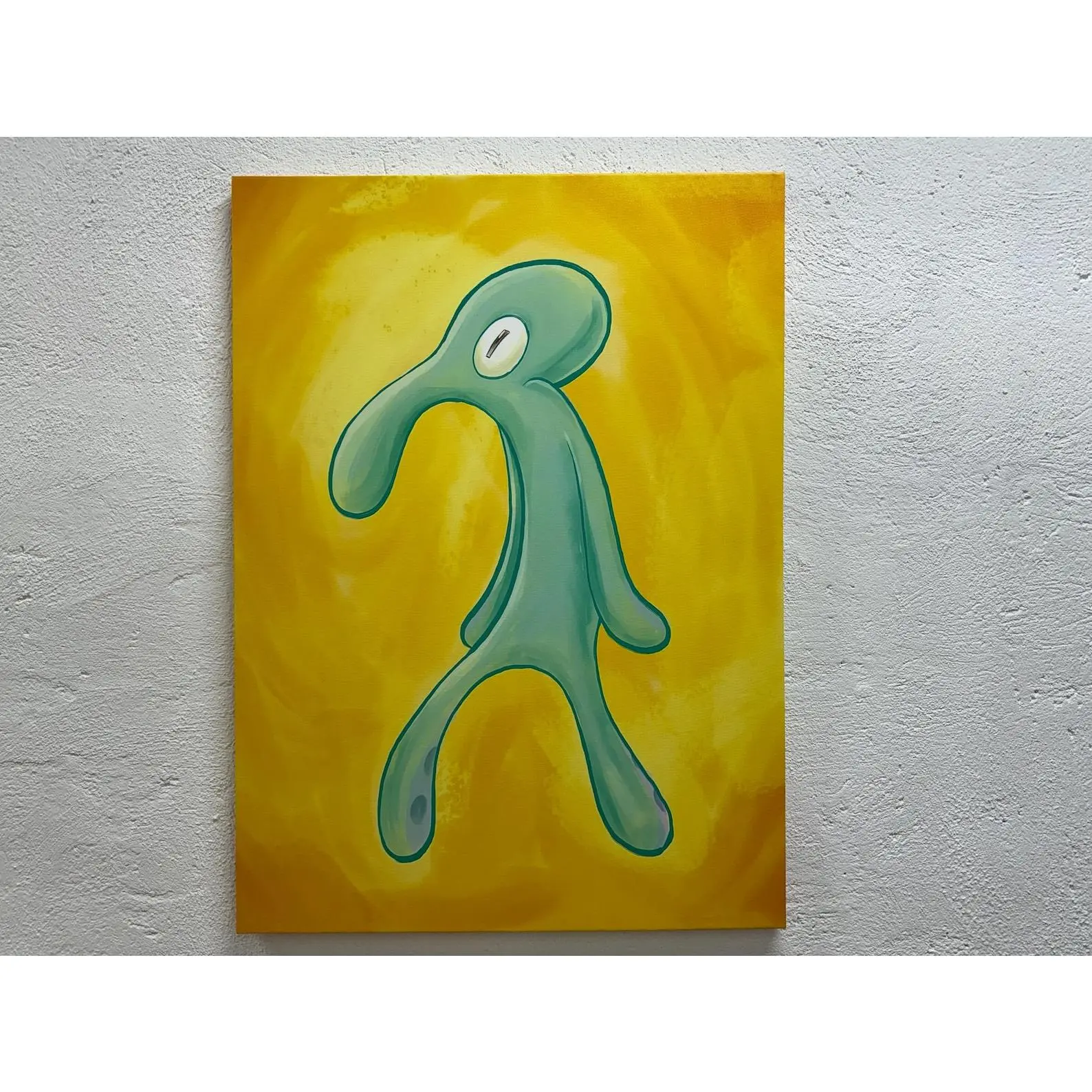 Bold and Brash Squidward Character Canvas Art, Modern Home Decor Poster-Print, Ideal Gift for Home Supplies Enthusiasts