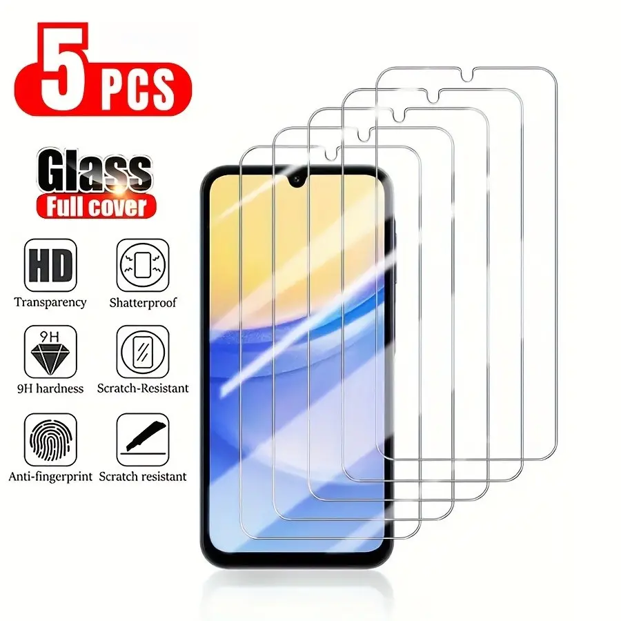 Samsung Galaxy S26 Ultra/s26 Plus/s26/s25 Ultra/s25 Plus/s24 Ultra/s24 Plus/s24 Tempered Glass Screen Protector, 5-Pack High Aluminum