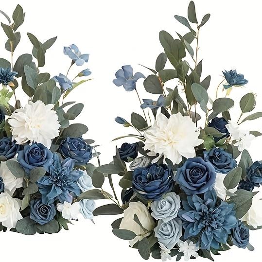 Set of 2 Tall Artificial Floral Arrangements for Autumn Wedding - Aisle & Chair Decor, Banquet Centerpiece, Rose-Themed Party & Outdoor Decoration