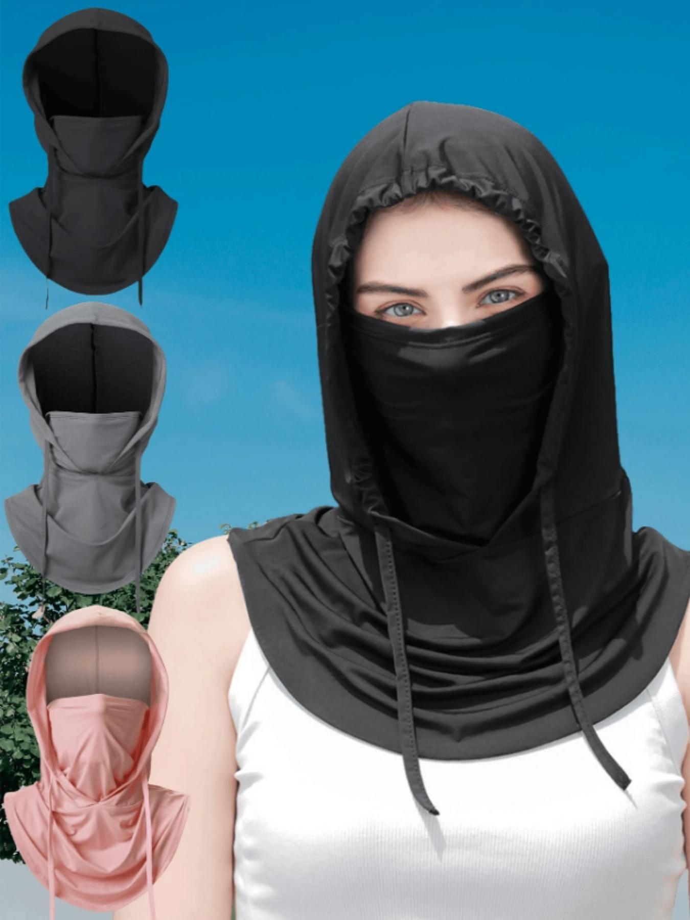 1-piece and multi piece sets, three in one multi-functional neutral ice silk sunshade balaclava hat, sun proof, Tactical Windproof, warm, suitable for outdoor cycling, skiing, unisex, couple style