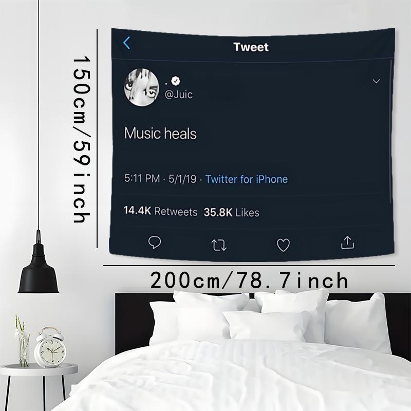 Music Heals Pattern Tapestry, Modern Music Themed Wall Hanging Decor, Wall Tapestry Art for Home Living Room Bedroom Coffee Shop Office Bar Music Room, Tapestry Wall Mural Music Heals Pattern Tapestry, Modern Music Themed Wall Hanging Decor, Wall Tapestry Art for Home Living Room Bedroom Coffee Shop Office Bar Music Room, Tapestry Wall Mural