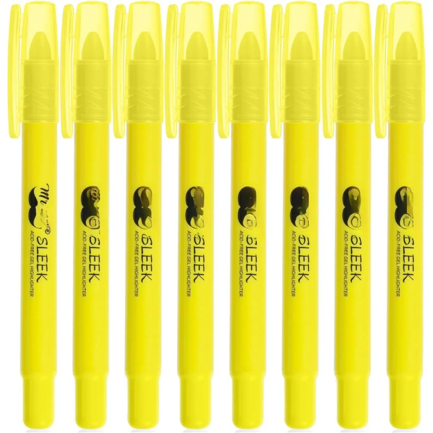 - Yellow Gel Highlighter, 8 Pack | Twist-Up  Highlighters No Bleed Through,  Drying, Odor-Free Gel Highlighter for  Study, Journaling