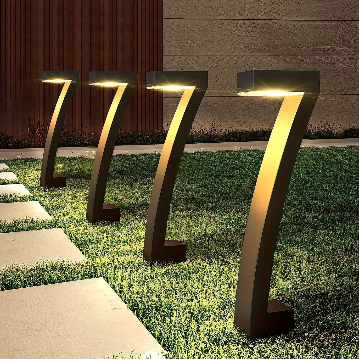 Solar Garden Pathway Lights, Super Bright, Auto On/off, 12 Hours, Waterproof, for Walkway, Driveway, Lawn, Patio, Homeowners, Garden Lovers