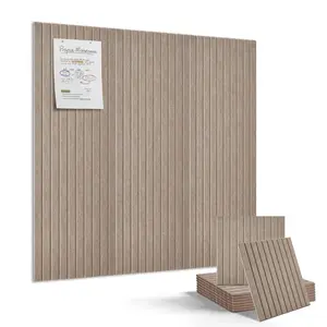 9 Pack Acoustic Felt Bulletin Boards - Self-Adhesive 11.8" x 11.8" Sound Absorbing Modular Pin Boards, Wall Tiles for Office, Home & Classroom Decor, 3 Neutral Tones