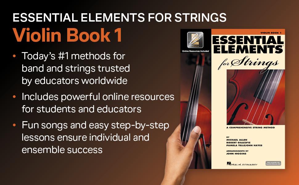 Essential Elements for Strings – Violin Book 1 with EEi Online Resources | Violin Method Book and Sheet Music for Students and Teachers | Comprehensive String Method – Newer 2025 Edition Available