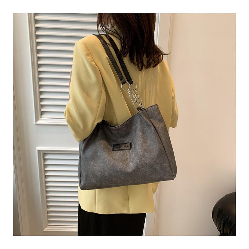 College Student Class Tote Bag, Female Shoulder Large Capacity Personalized Commuting Bag