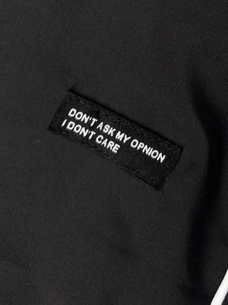 Men's Letter Patchwork Pants with Stripe & Drawstring Design, Casual Loose Pocket Trousers for Daily Wear, Fashion Men's Bottoms for All Seasons