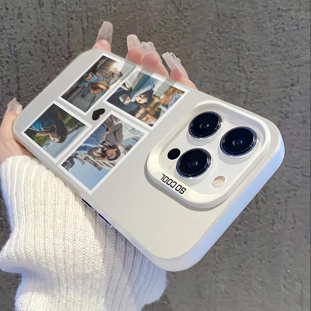 Suitable for Apple 17, 16 Pro, 15, 14, 13, 12, 11, customizable phone case. Create your own photo case, perfect for birthday gifts, weddings, anniversaries, Valentine's Day, newborns, or graduation ceremonies. Vibrant Case - White