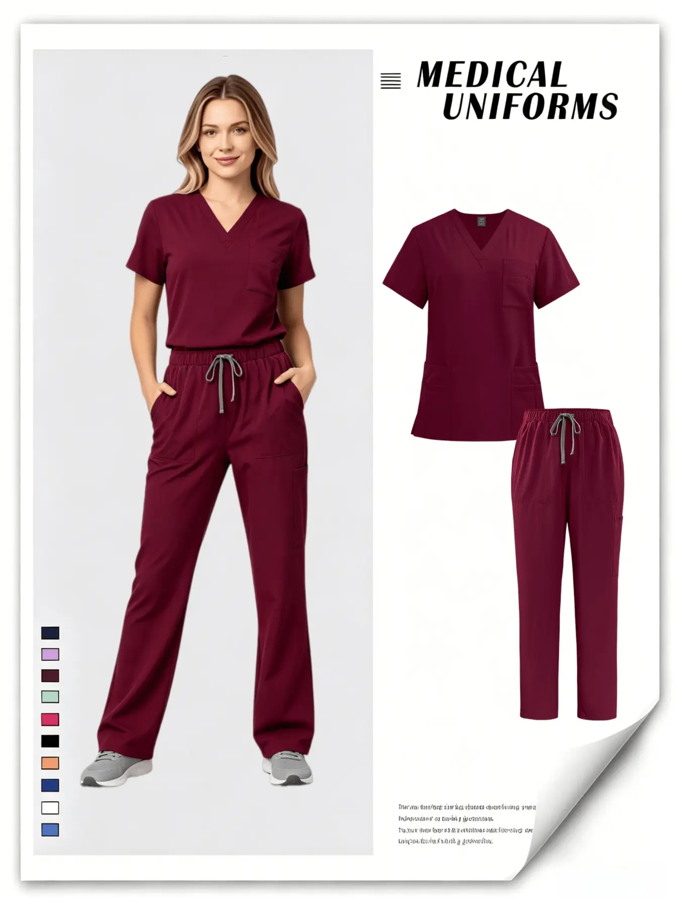 Unisex Lightweight Quick Dry Scrub Set Workwear Short Sleeve Top Straight Leg Pants Hospital Doctor Nurse Work Uniform