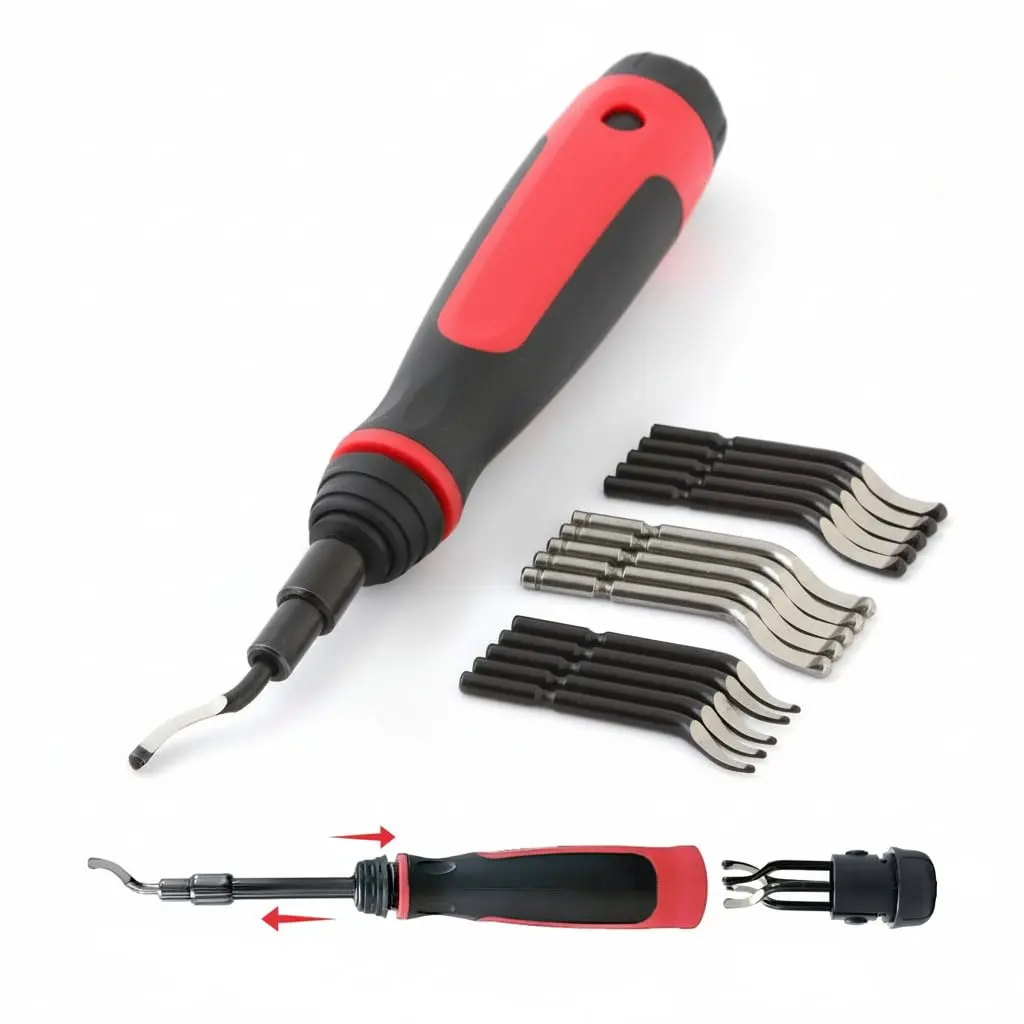 4-Inch Extendable Deburring Tool with 4  HSS