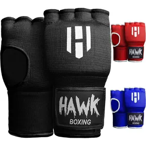 Padded Inner Gloves Training Gel Elastic Hand Wraps for Boxing Gloves Quick Wraps Men & Women Kickboxing Muay Thai MMA Bandages Fist Knuckle Wrist Wrap Protector Handwraps (Pair)