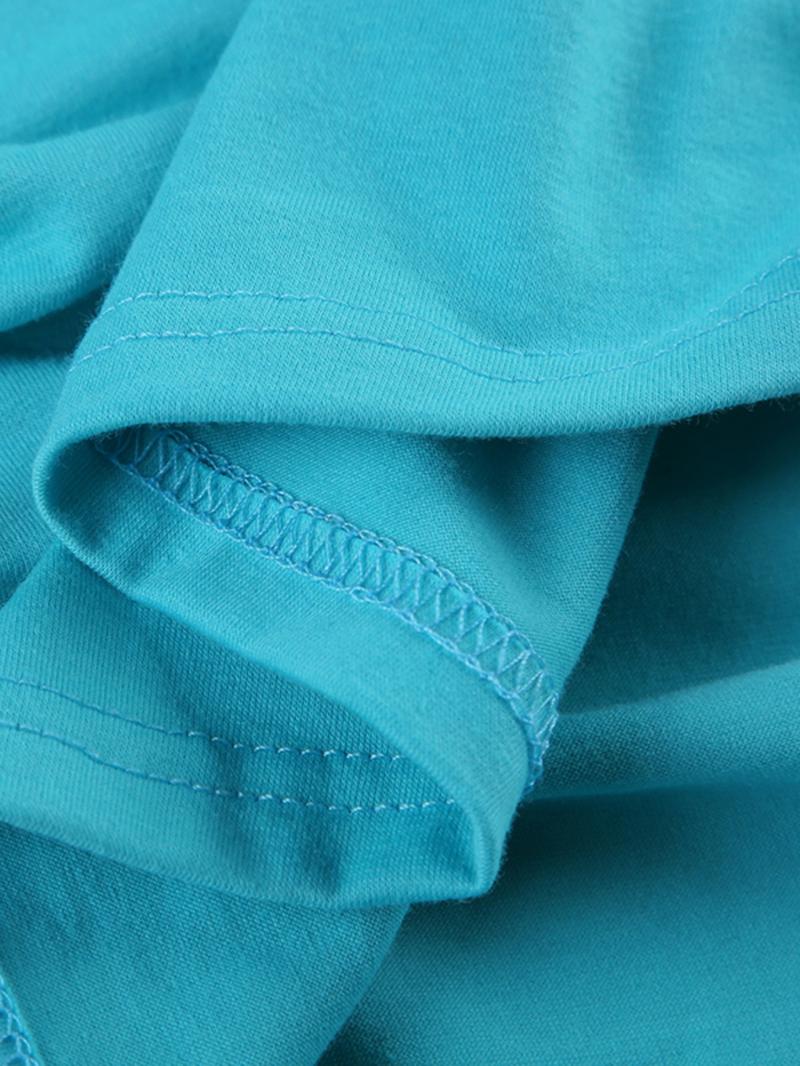 Women's Plain Button Tee, Casual Sweetheart Neck Short Sleeve T-shirt for Summer, Women's Top for Daily Wear