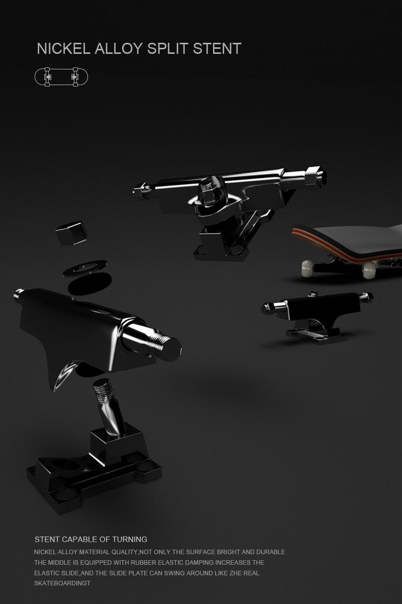 Professional Five-Layer Maple Finger Skateboard Bearings Alloy Wheels, Tipper Desktop Mini Skateboard, Durable & Smooth Rolling