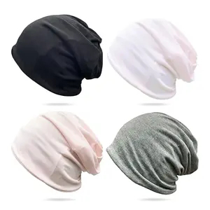 Soft Slouchy Beanie For Women Everyday Comfort Breathable Cotton Chemo Cap Cozy Headwear Turban Hat For Sensitive Scalp Sleep Or Daily Wear