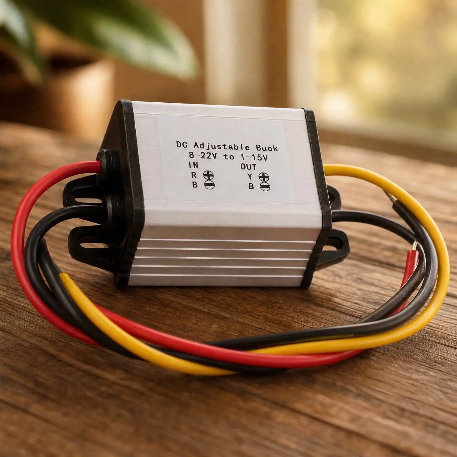 Waterproof DC Buck Converter Voltage Regulator 8-22V to 3-15V 5V 12V 3A Adjustable Output Power Supply Step-Down Volt Module Board for Car Auto Vehicle Motor RegulatedGift