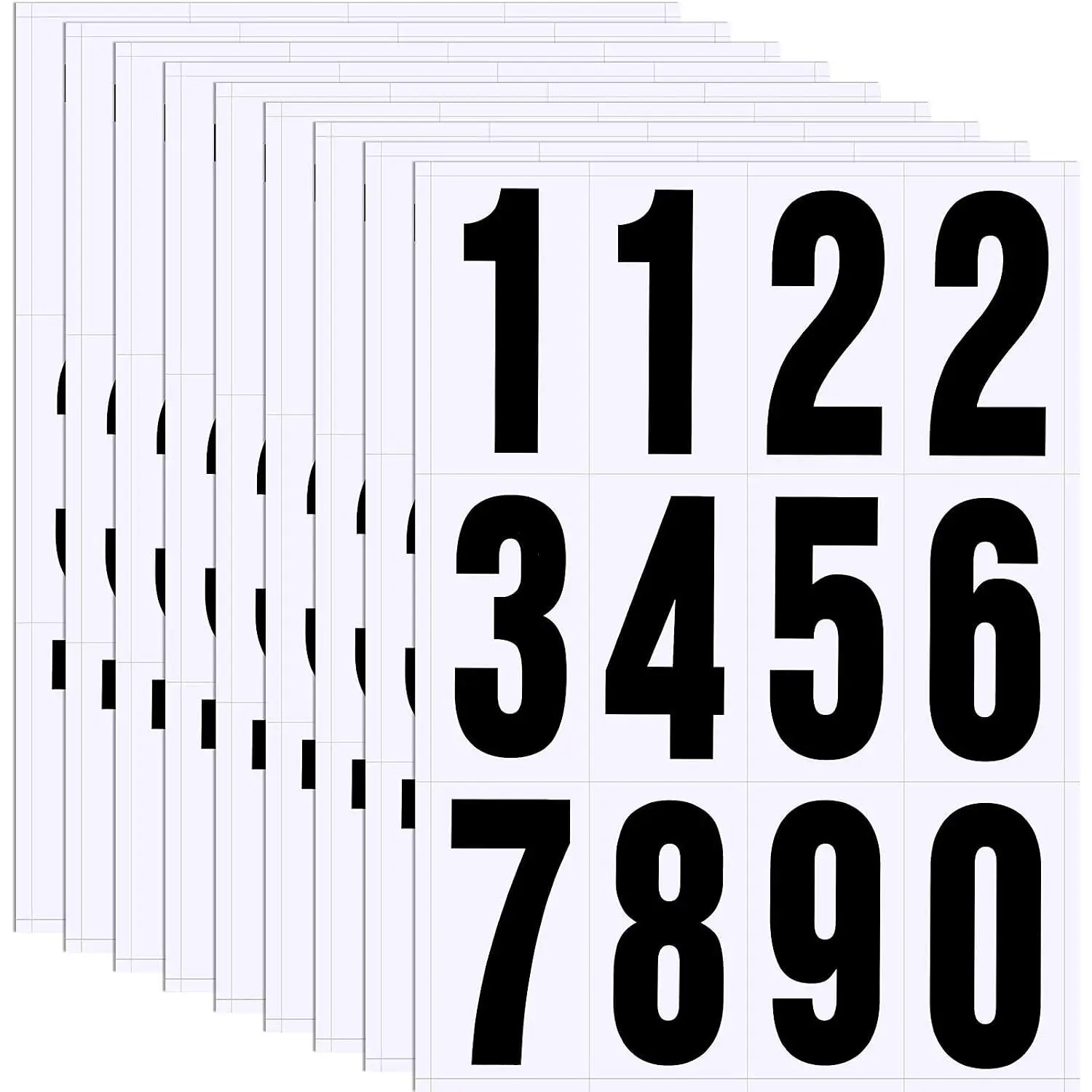 96 count Vinyl Number Stickers 0-9 Reflective,2 Inch,Black in White |  Self Adhesive for Mailbox Address, Door Signs, Trash Cans, , Outdoor  Business Use, Durable Vinyl