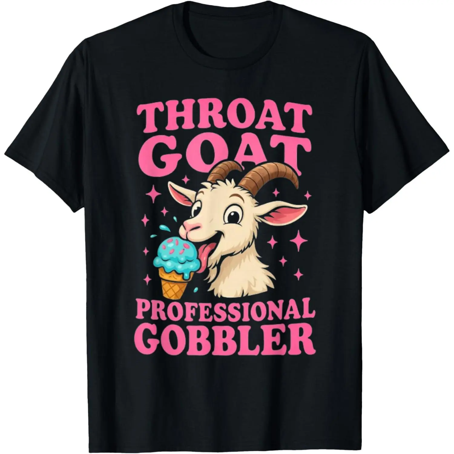 Unisex Classic T-Shirt with Throat Goat Inappropriate Humor Graphic, Tshirt, Top, Relaxed Fit, Shortsleeve, Breathable