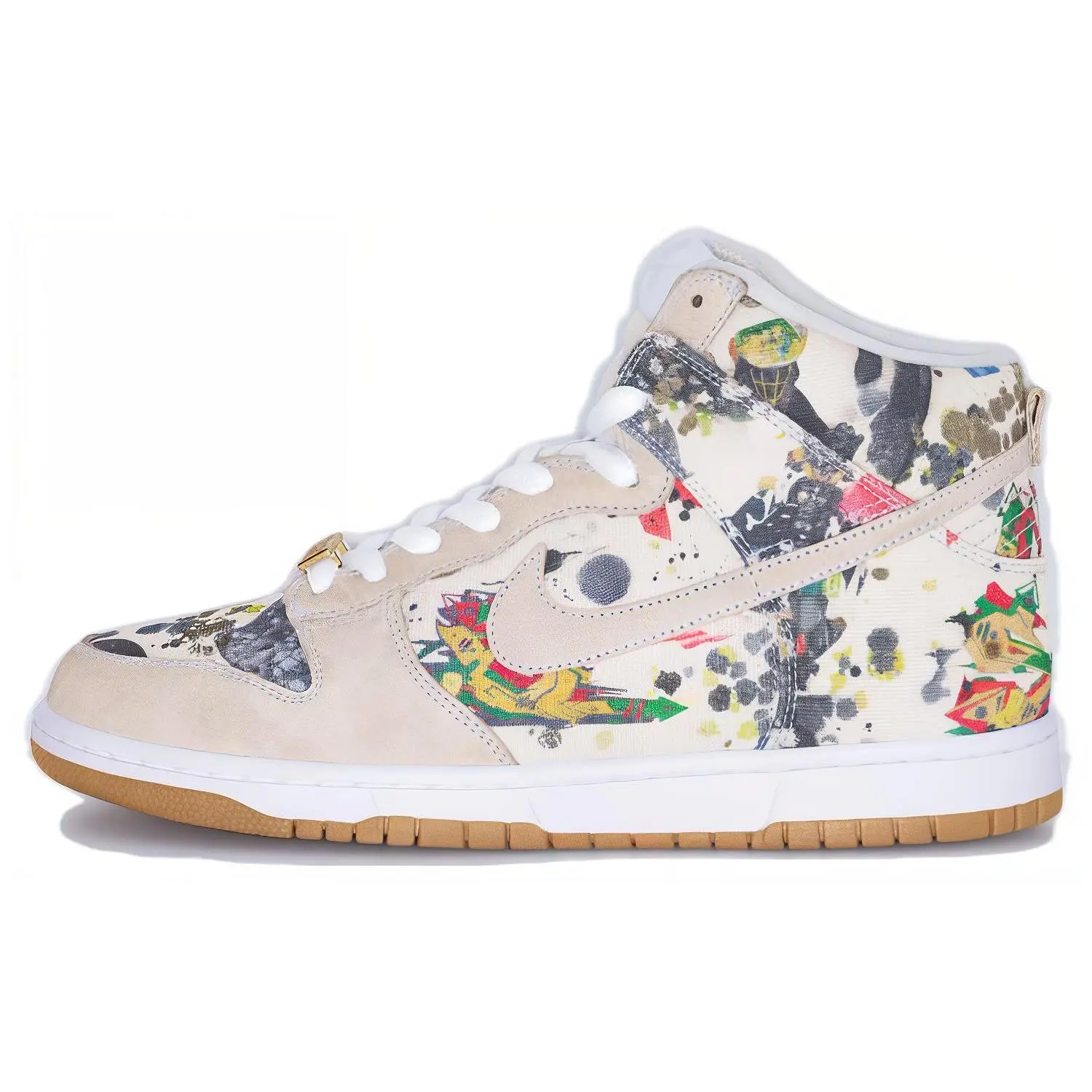 Supreme x Nike Dunk SB Rammellzee High-Top Canvas Sneakers for Men in Gray Verifiable, with credentials and supporting global authentication
