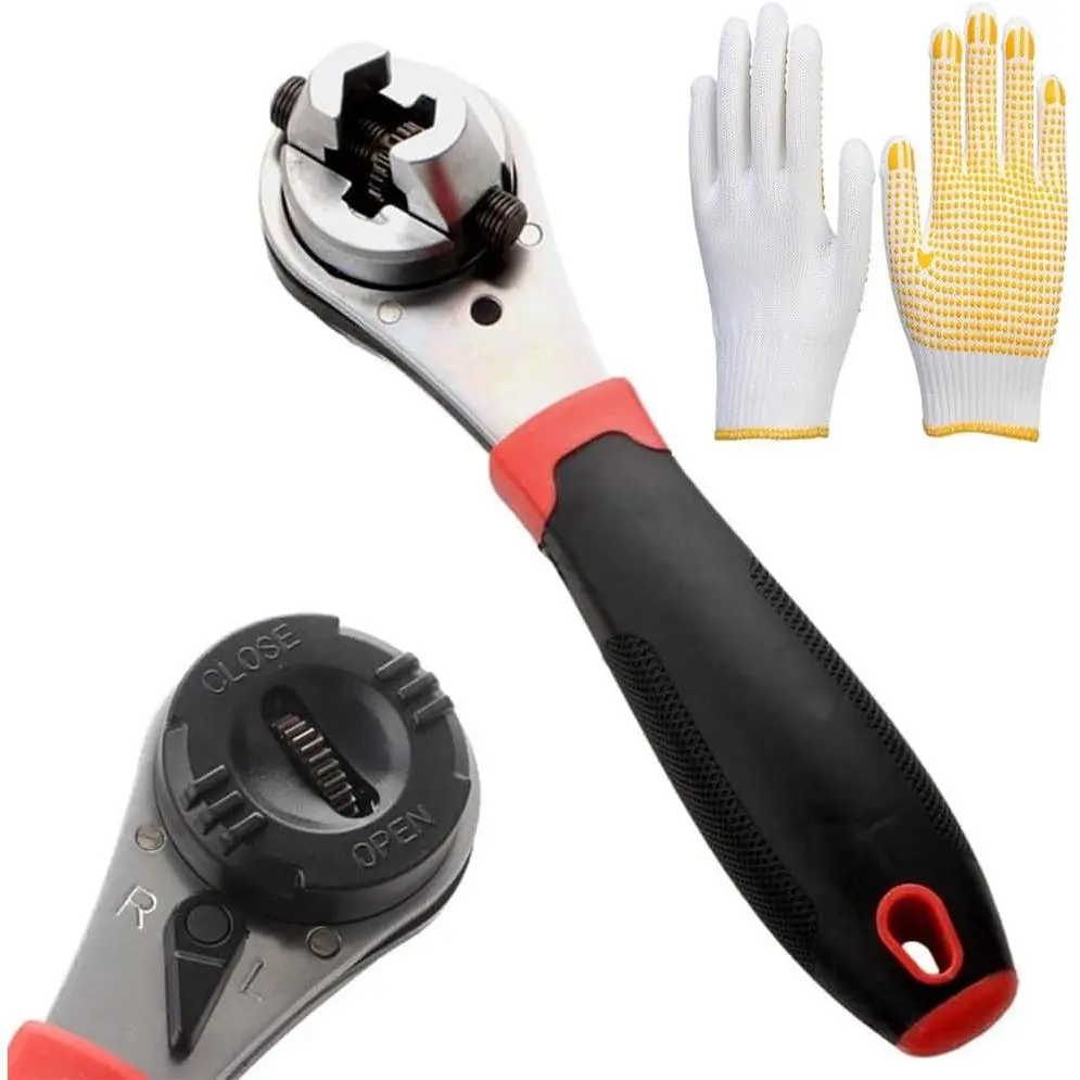 szhdxsy Ratcheting Wrench, Ratcheting Wrench 6-22mm, sleeve wrench,-saving AdjustableWrench, Non slip gloves