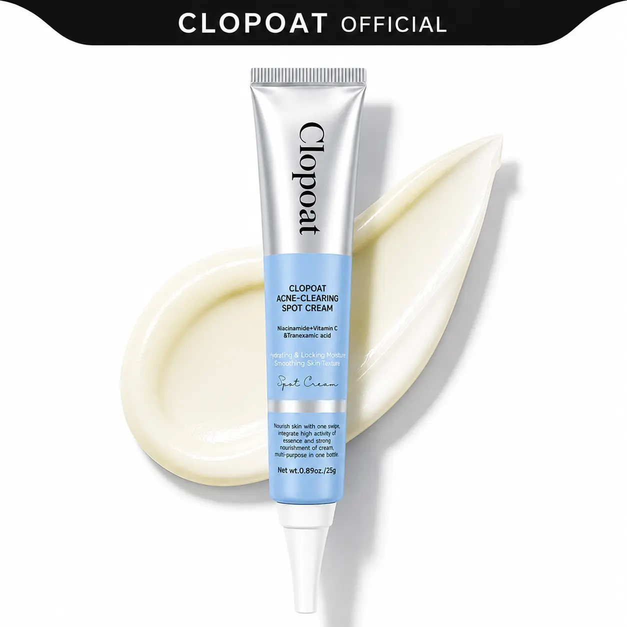 clopoat Acne Treatment Serum with 2% Salicylic Acid & Niacinamide, Pimple & Blemish Spot Treatment for Face, Dark Spot & Pore Minimizing, All Skin Types, 1 fl oz
