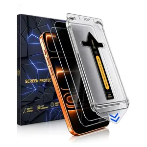 2 Pack Privacy Screen Protector for iPhone  9H Impact Absorbing GlassAnti-spy Tempered Glass HD 360° Privacy Compatible with iPhone 16 15 14 13 12 11