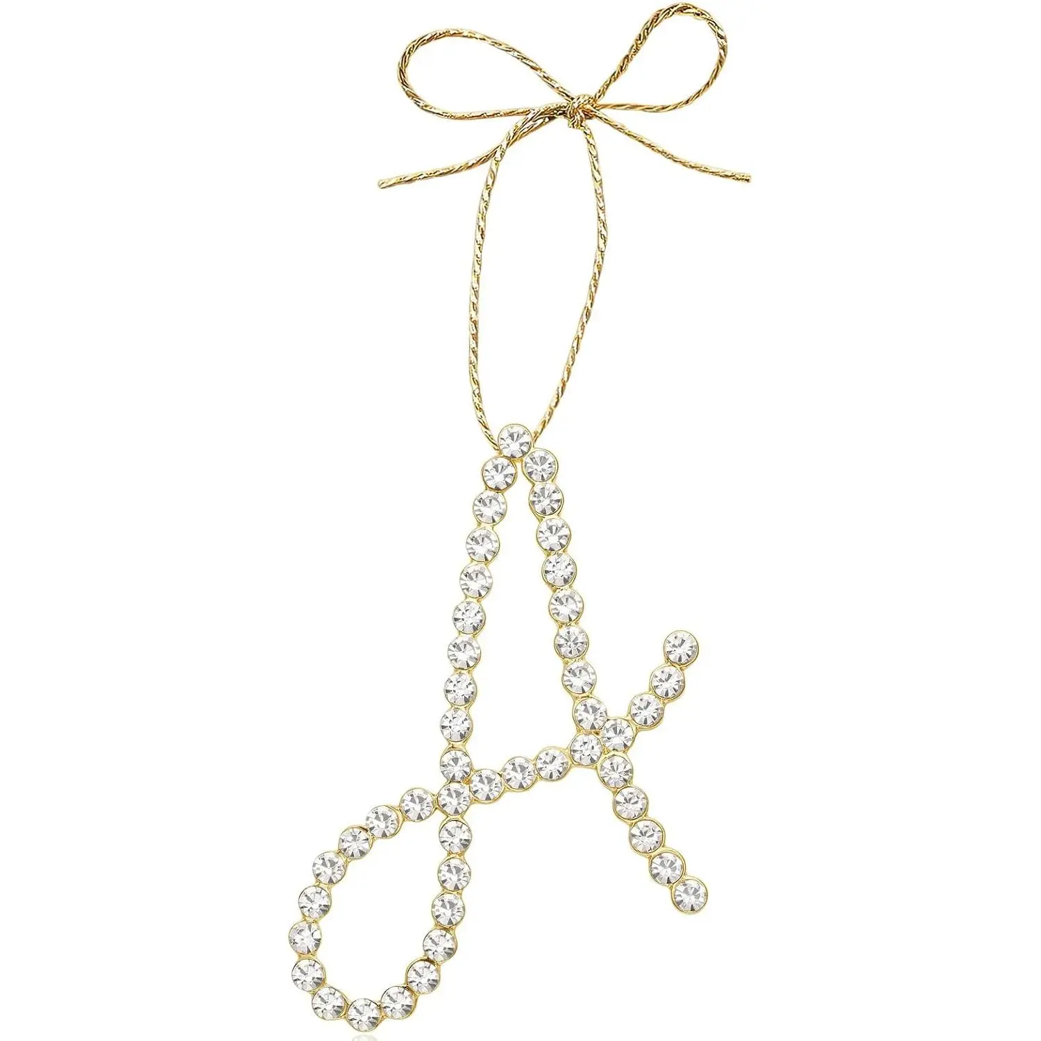 Letter A Initial Form Letter Shape Christmas Decorative Hanging Ornament - Tree Pendant, Home Supplies Decoration, Ideal Holiday Gift for Women (Wife, Mother, Sister, Best Friends)