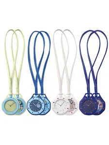 Fashionable octagonal lanyard pocket watch, women's drawstring bracelet watch set, quartz movement, suitable as a gift for friends on holidays such as Valentine's Day, Easter, Halloween, Ramadan, and Christmas
