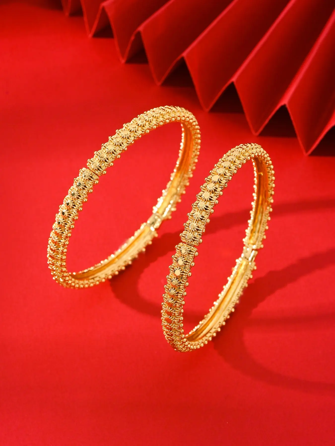 Middle Eastern Style Women's Bracelet, Copper Material, 24k Gold Plated, Luxurious, Daily Wear, Wedding Jewelry, Gold Alternative
