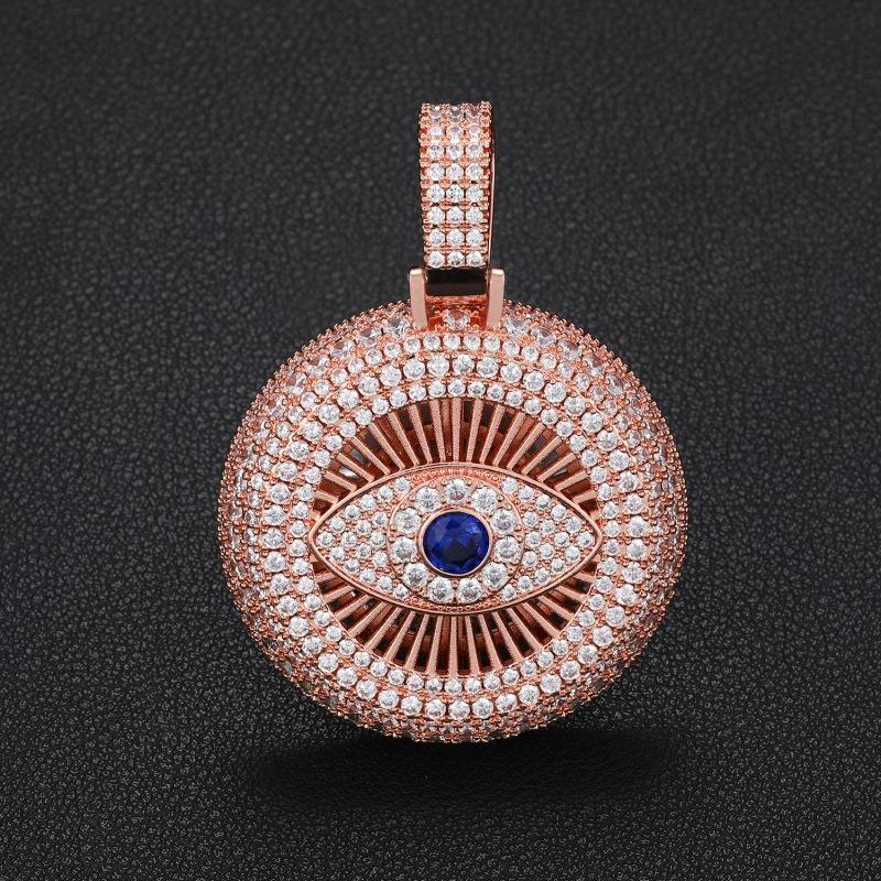 Hot-Selling New Devil'S Eye Pendant With Micro-Inlaid Zircon, Hip-Hop Trendy Accessory