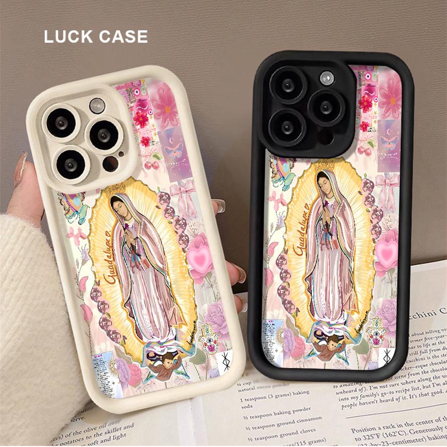 Phone Case: 1pc Religious Art Flower Pattern Phone Case Suitable for Apple iPhone 17 E Air Pro ProMax iPhone16 15 14 Plus 13 12 Mini 11 X XS XR Antidrop Phone Case Camera Protection Phone Case Light Luxury Style Elegant Can