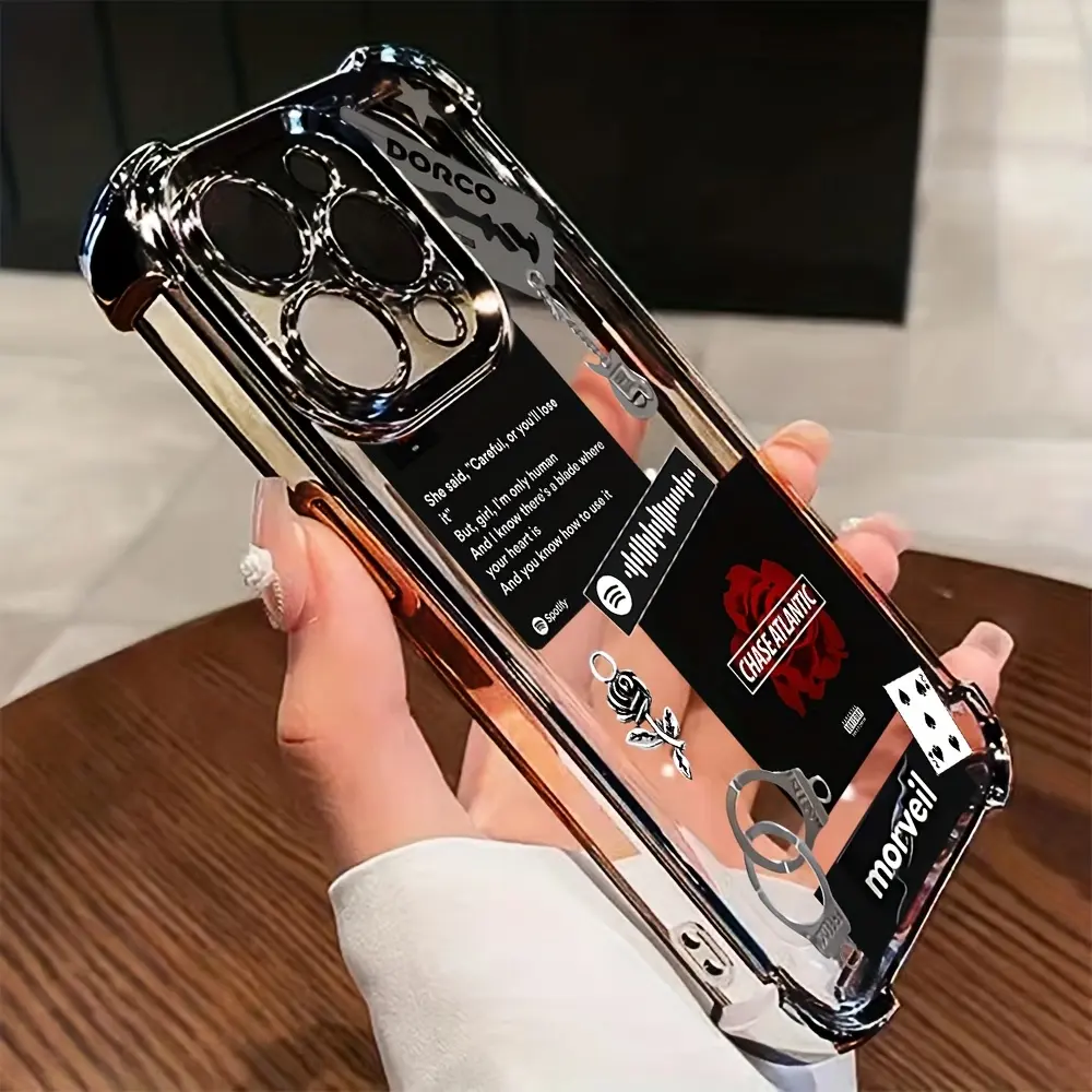 New Protective Case Designed for Various for iphone Models Including The Latest Ones, Featuring a Soft Transparent Back with a Retro Album Cover Design by C-Chase Atlantics.