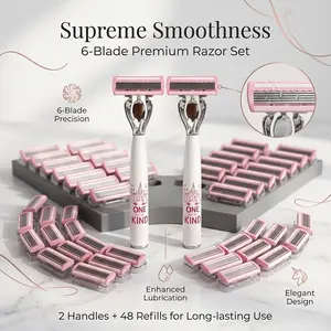 Six-Layer Manual Stainless Steel Shaver, European Style, Anti-Slip Design, Suitable for Men and Women, Daily Shaving and Hair Removal, Hair Shaving Tool