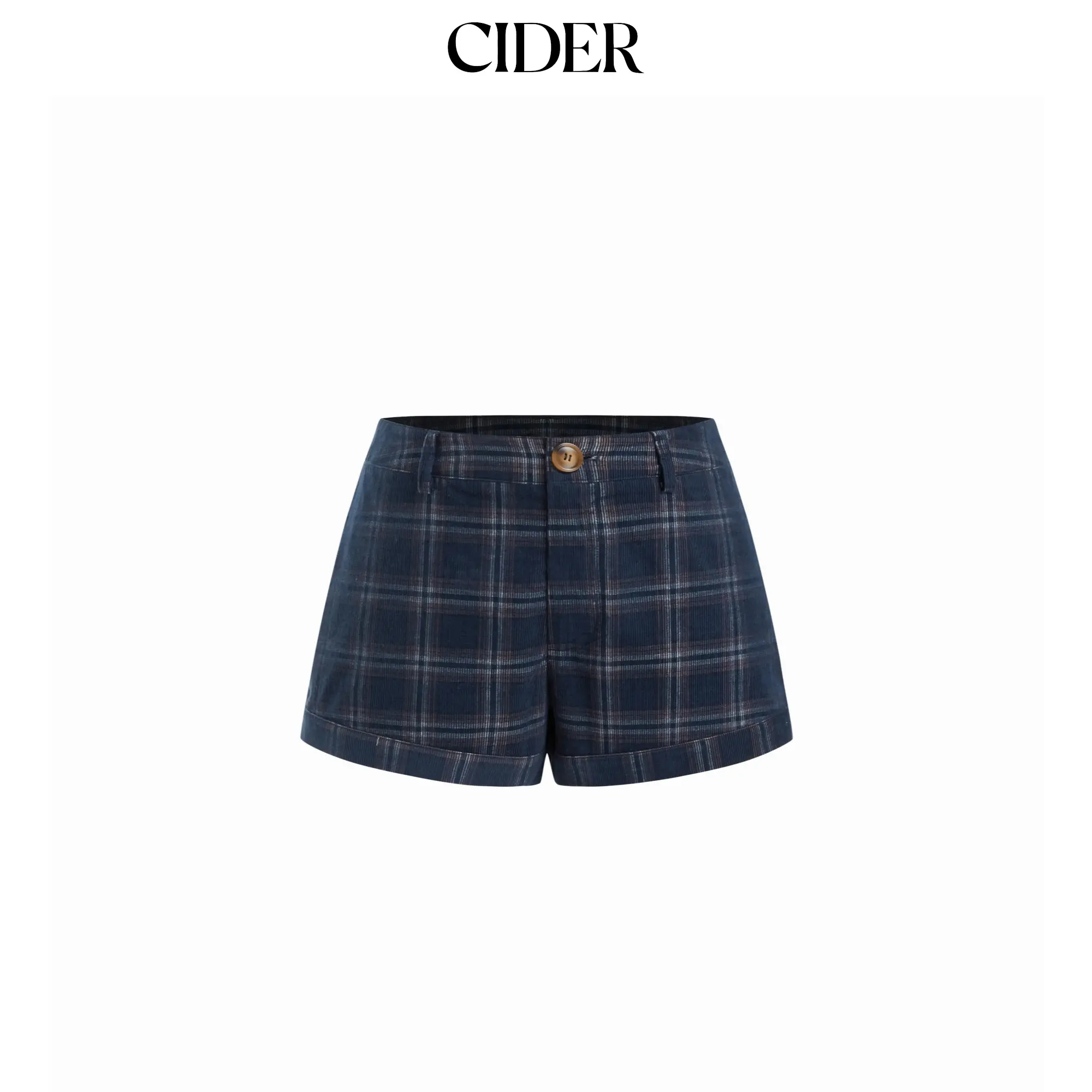 Cider Tartan Low Rise Micro Shorts