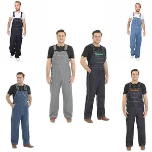 18ACTIVEKITSKYLINEWEARE Men Denim Bib Overalls Painters Coveralls Menswear Suits
