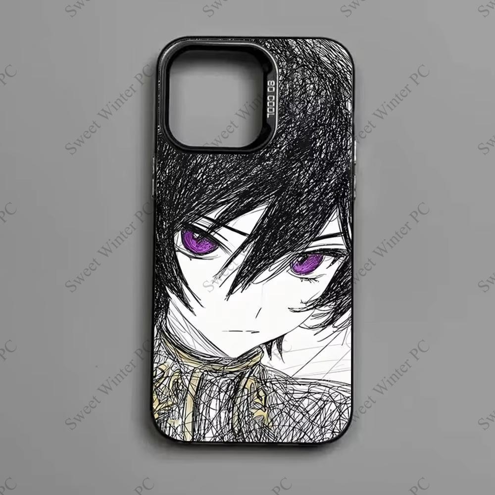 Luxury Comic Anime Code Geass Couple Phone Cases For iPhone 17 Promax Pro Air 16 Plus 15 14 13 Shockproof Protective Cover Perfect Christmas Halloween Birthday Gift