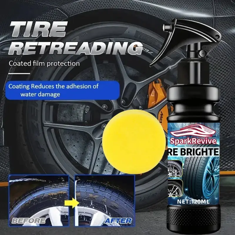 100ml Shine Maintenance Liquid for Car Tires, repair cracks on tire sidewalls, resist UV rays, prevent dust and stains, brighten rubber surfaces