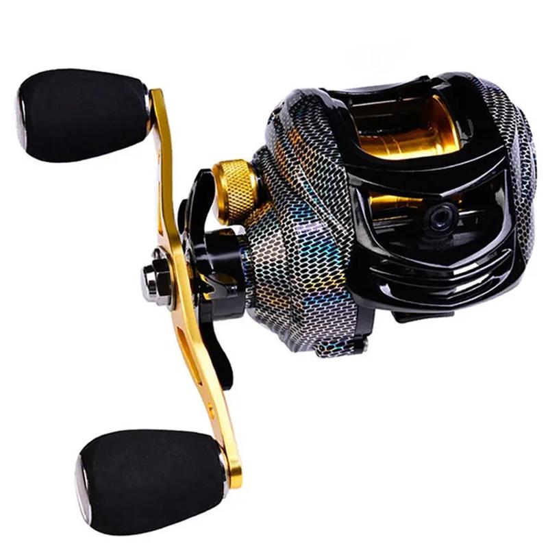 18+1 Bearing Metal Spool Magnetic Brake Fishing Reel, 7.2:1 High Speed Gear Ratio, CNC Aluminum Shallow/Deep Spool Adjustable, Anti-Tangle Left/Right Hand Retrieve, Large Line Capacity High Precision Brake System, Freshwater Saltwater Fishing Gear