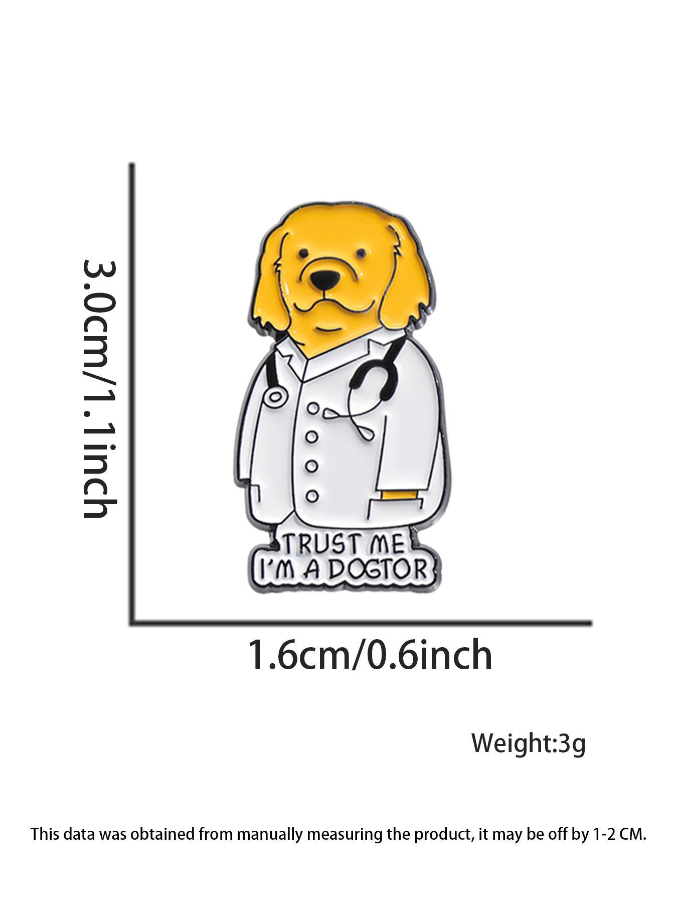 Cute Cartoon Dog Design Brooch, Fashion Jewelry Accessories for Daily Holiday Gift, Fashion Brooch for Daily Clothing Decor, Trendy All-match & Exquisite Brooch for Women & Men, Clip Jewellery