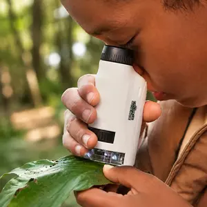 Portable Handheld Microscope for Kids, 60-120X Magnification with LED Light - STEM Science Educational Toy Kit, Discovery Learning Gift for Children's Exploration & Observation Experiments