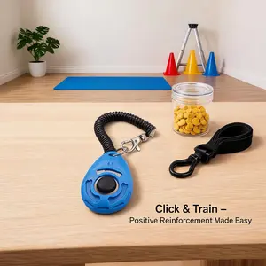 Durable Lightweight Dog Training Clicker with Wrist Strap, Easy-To-Use Pet Training Tool for Cats and Dogs, Ideal for Behavior Training