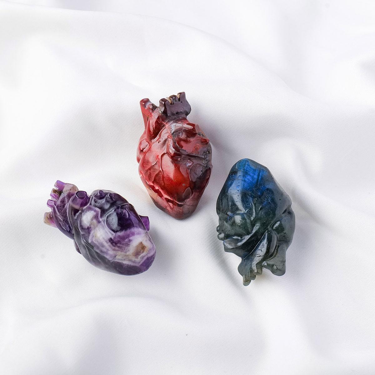 Natural Amethyst Crystal Heart, Crystal Carvings, 1 Count Amethyst Properties Feng Shui Love Druzy Reiki Meditation Ornament, Home Decor Spiritual Ornament