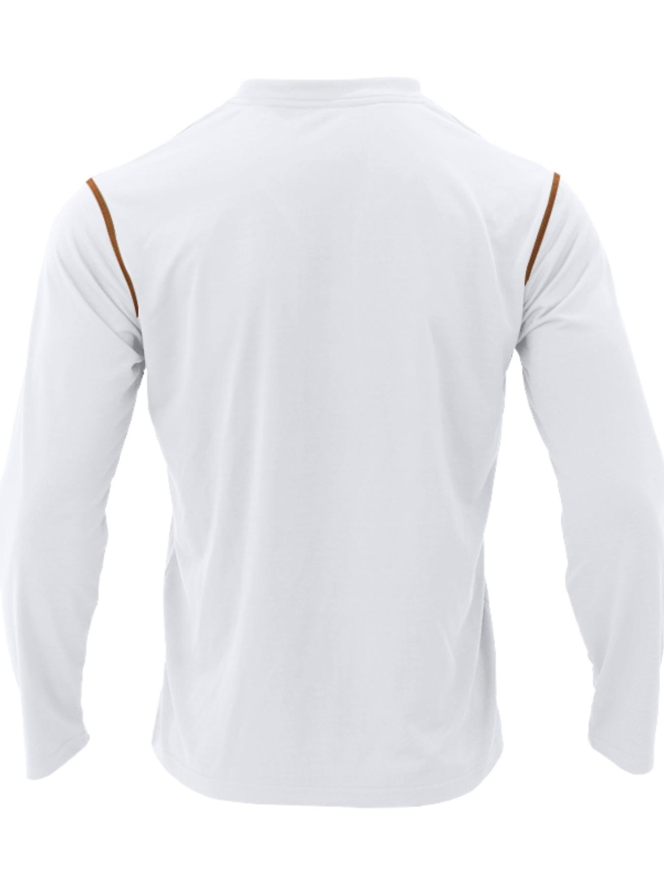 Men's Regular Fit Long Sleeve Pocket T-shirt, Casual Button Front Mock Neck Top for Spring & Fall, Fashion Men's Clothes for Daily Wear