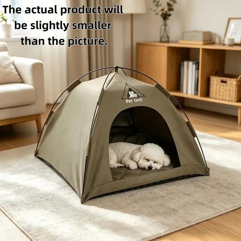 Pet Tent for Small Cats and Dogs, Soft Comfortable Sleep Pod, Foldable Portable Outdoor Pet Shelter, All-Season Pet Bed, Single Unit Design