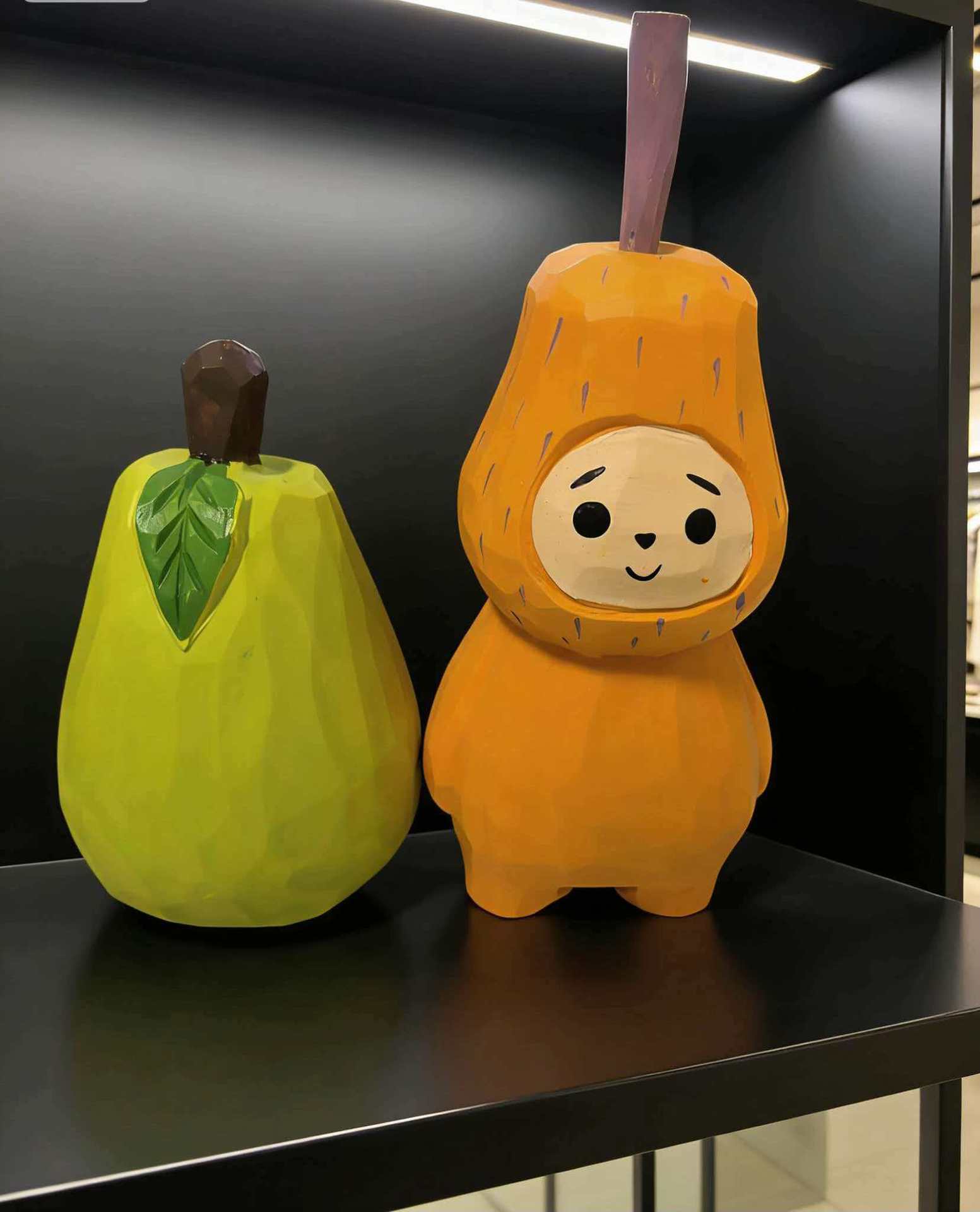 Handcrafted Wooden Fruit Vegetable Sculpture, Realistic Wood Carving Desktop Decoration, Creative Art Gift for Home & Friends