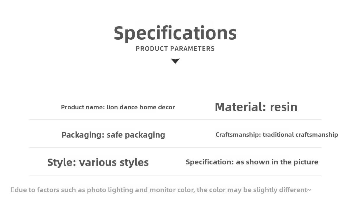 Creative Oriental Lion Ornament Unique Desktop Decoration Decorative Item Craft Birthday Gift Party Favor Personal Collection Ornament