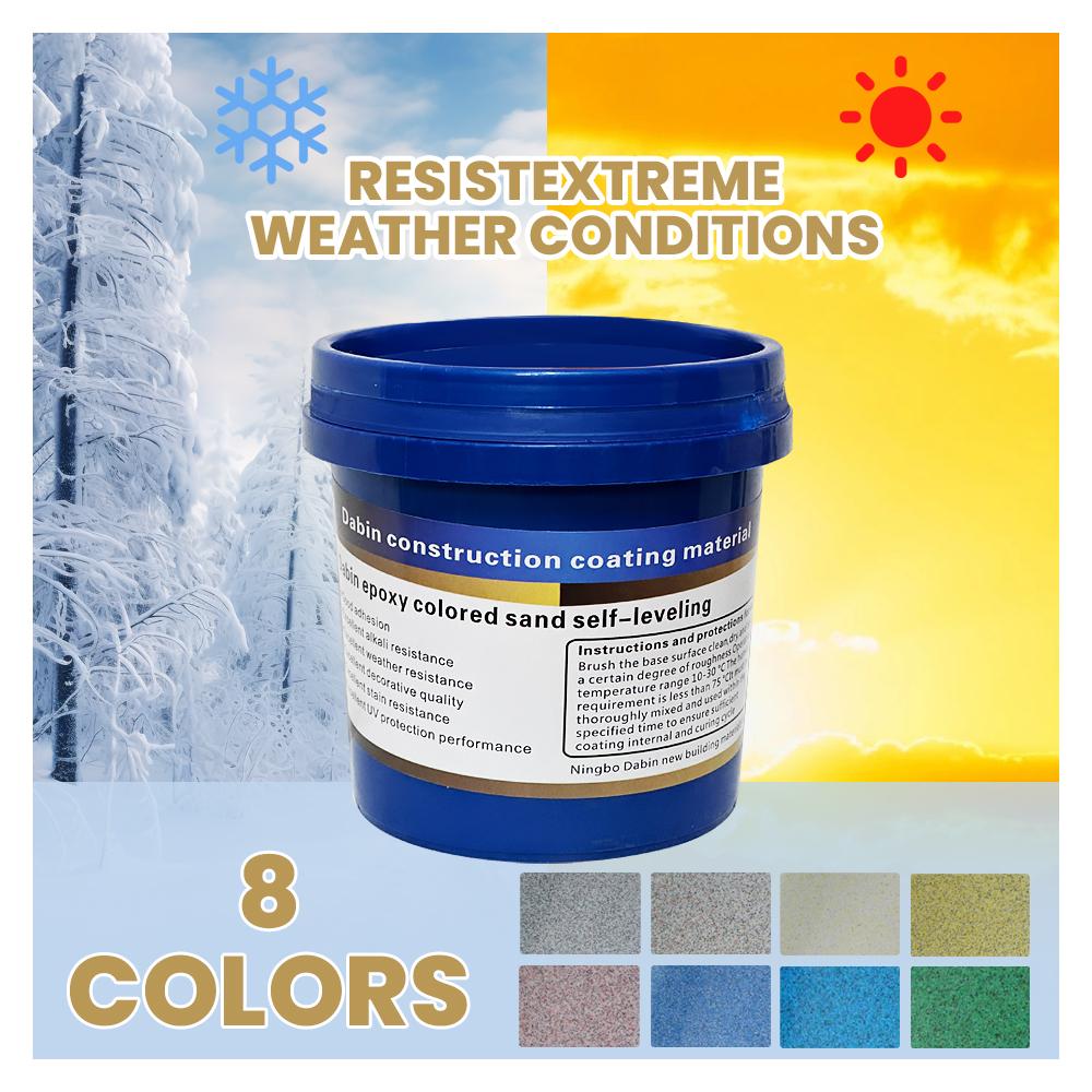 Epoxy Color Sand Coating for Garage Basement & Concrete Floors High Gloss Waterproof Durable