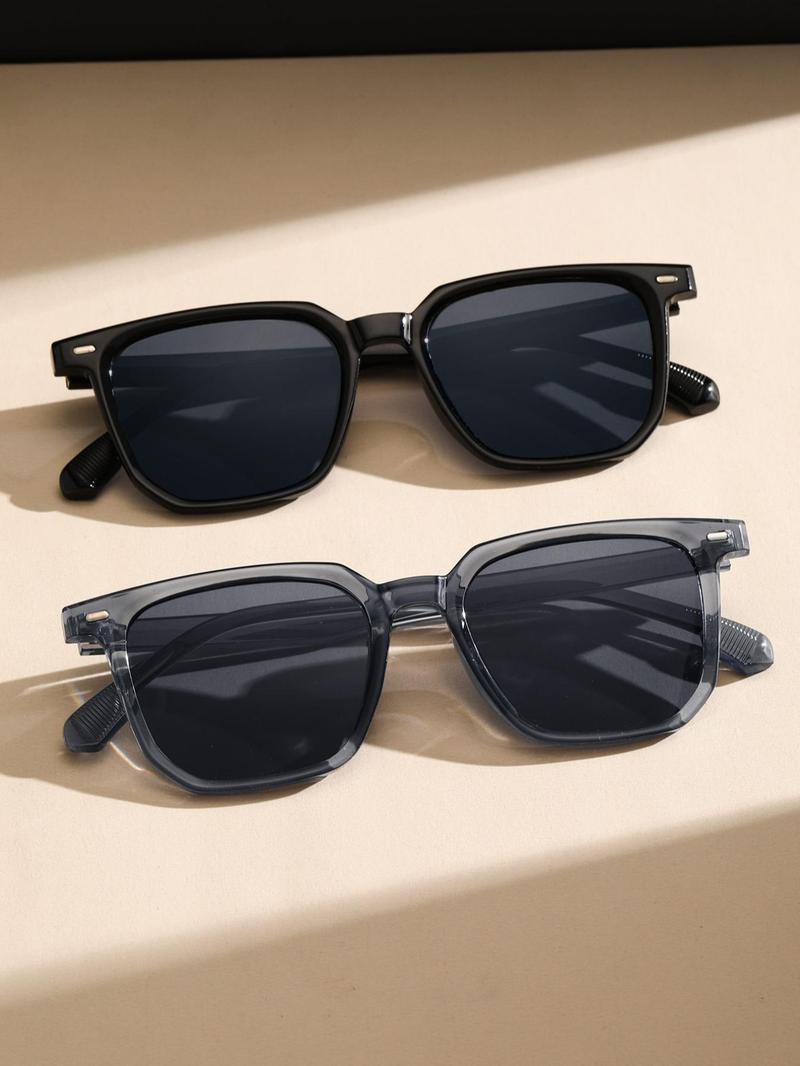 Unisex Minimalist Plastic Frame Sunglasses, Trendy All-match Sunglasses for Men & Women, Fashionable Sunglasses for Outdoor Activities, Trendy Casual Sunglasses