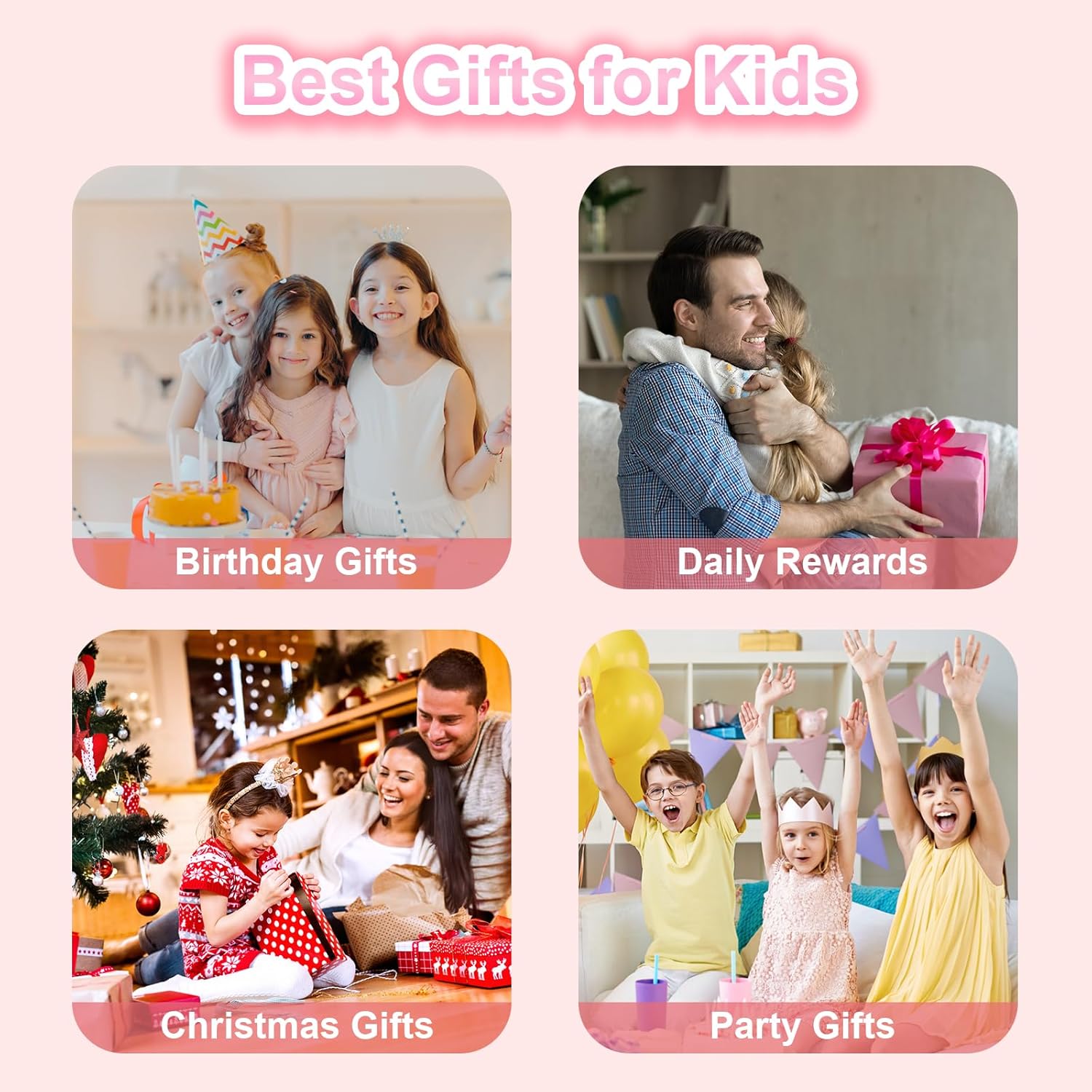 Kids Microphone with Stand Karaoke Song Music Instrument Toys Brain-Training Educational Toy Birthday Gift for Girl Boy LED Adjustable