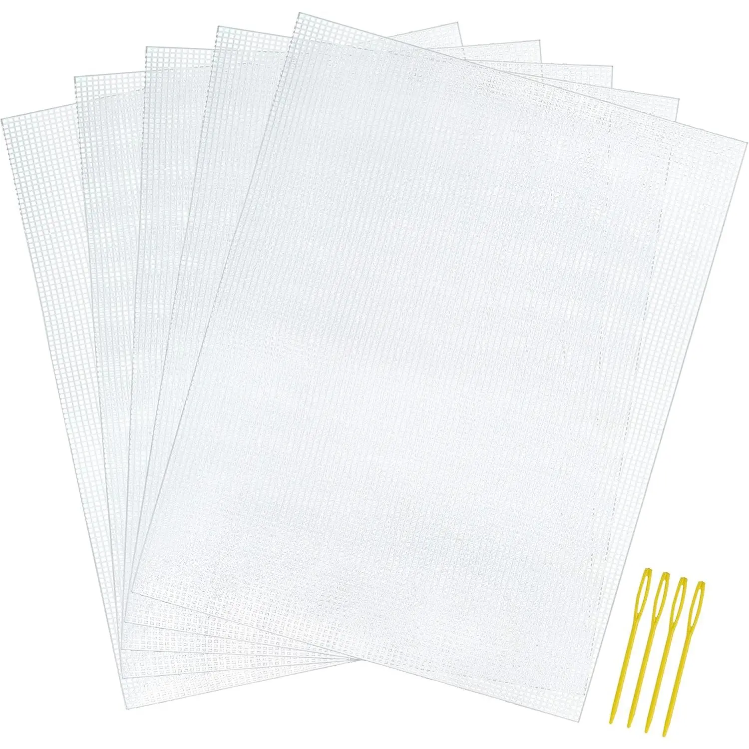 5 count 7 Count Plastic Mesh Canvas Sheets, Eye Mesh for Embroidery,  Yarn Crafting, Knit and Crochet Projects, Make Aquarium Dividers(10.2 x 13.2 inch, with 4 count Weaving )