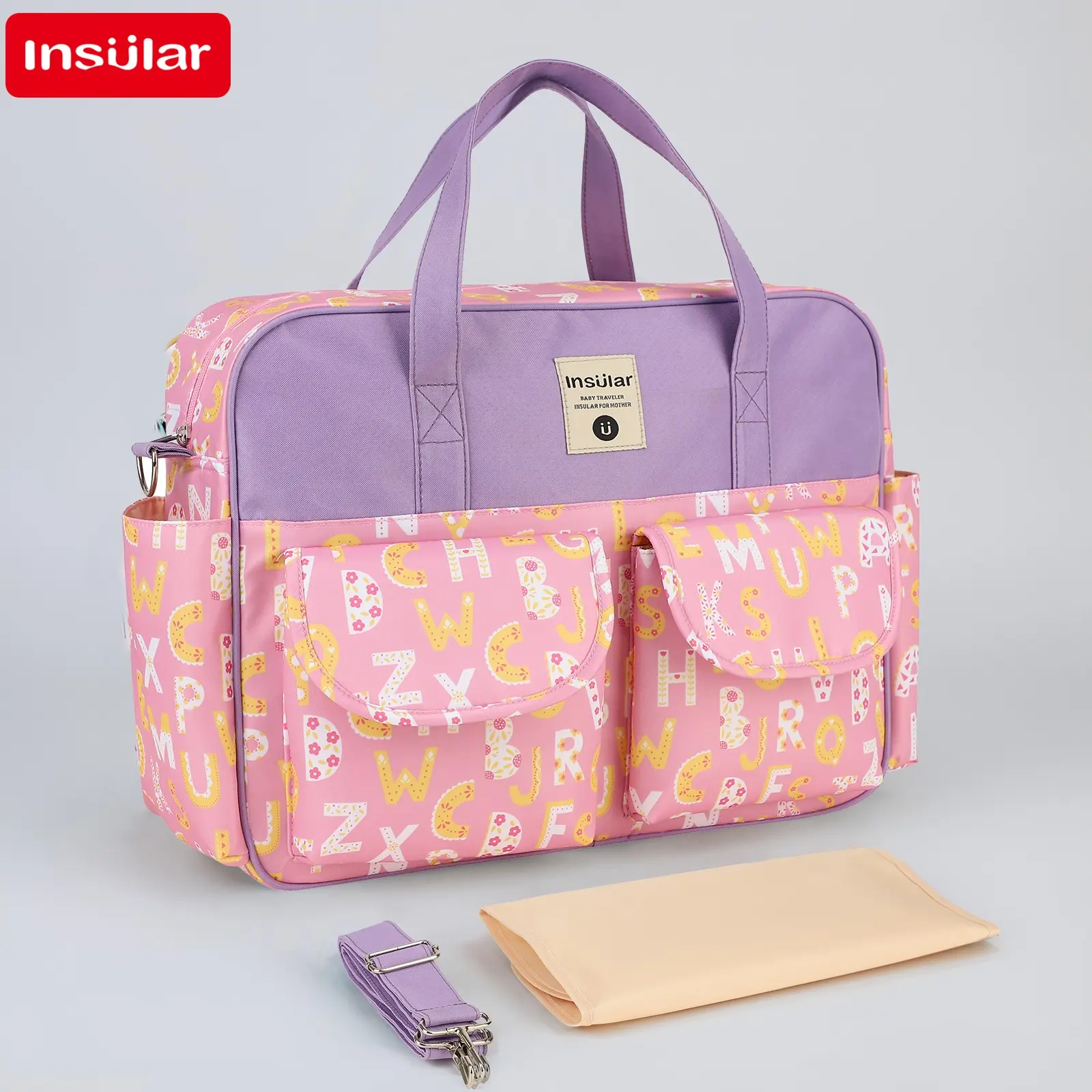 Single Shoulder Crossbody Baby Bag, Waterproof Diaper Bag, Outdoor Maternity Bag, Multi-Functional Handbag, Pre-Natal Bag for Moms